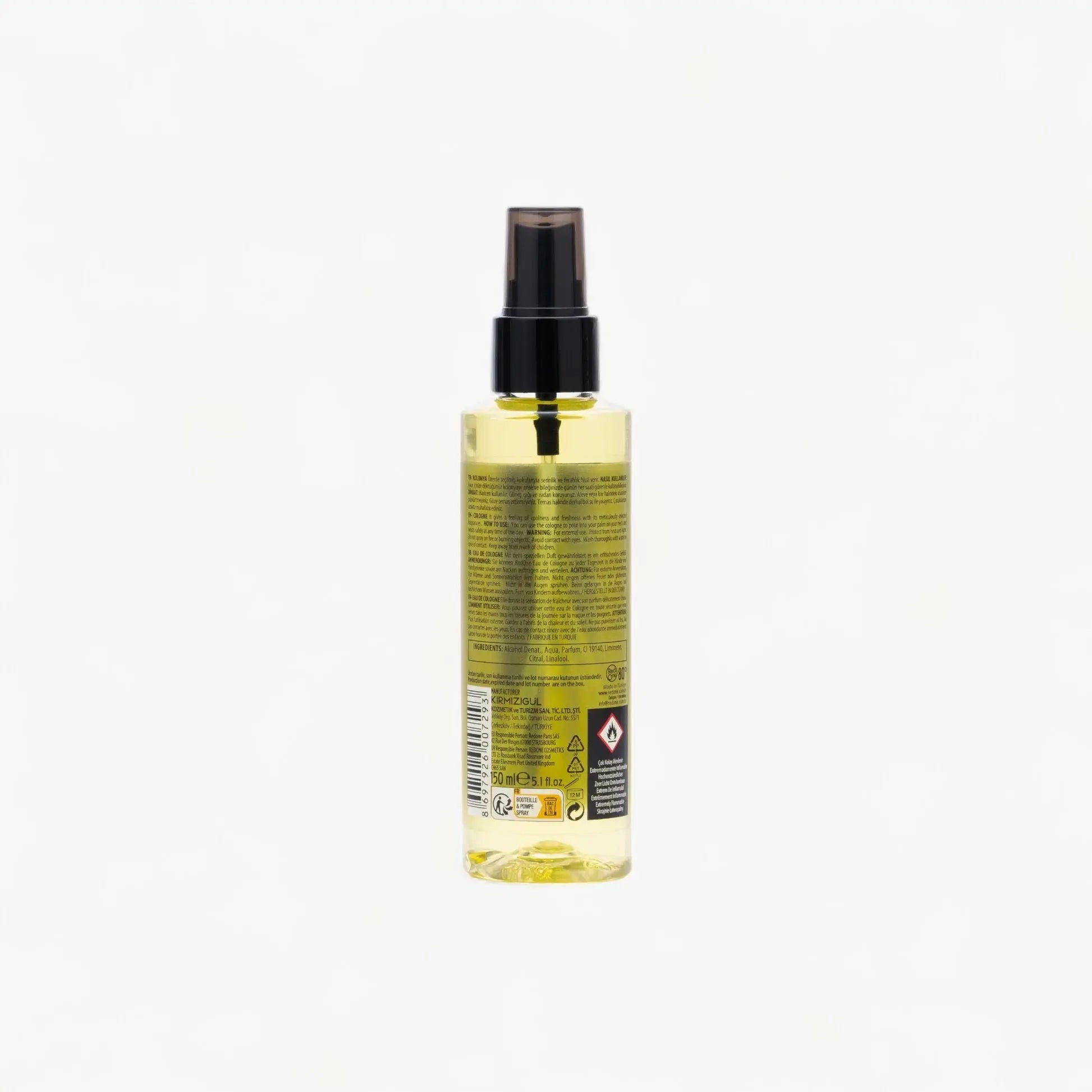 Red one - Spray Barber Cologne lemon Red One Massal Cosmétique