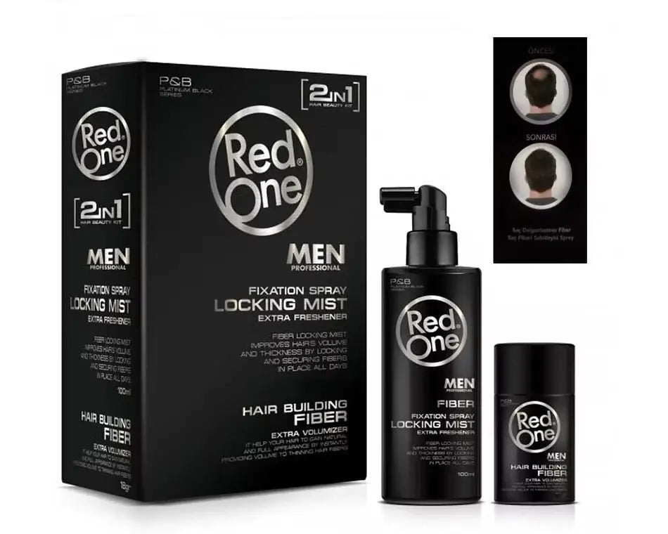 RED ONE - Kit Fibre + Spray Fixant Dark Brown Red One Massal Cosmétique