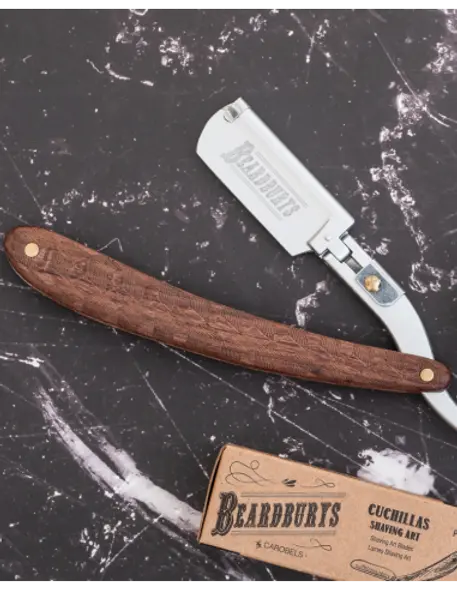Beardburys -  Couteaux artisanaux Master Double - Marron beardburys Massal Cosmétique